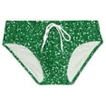 thumbnail image 5 of XDZJLR Swim Briefs Men Fashion Casual Sequin Print Comfortable Swimming Spa Lace Up Swimsuit Trunks Breathable Beachwear Green, 5 of 5