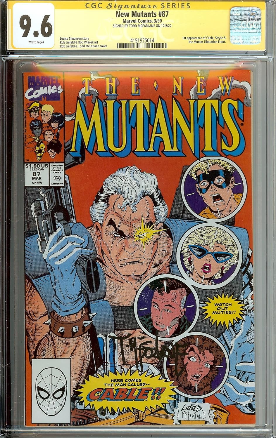 💥 New Mutants #87 💥 CGC 9.6 Signed