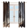 thumbnail image 3 of Vintage Western Cowboy Window Curtain Panels Grommet Blackout Curtains Blackout Curtains for Living Room, 3 of 7