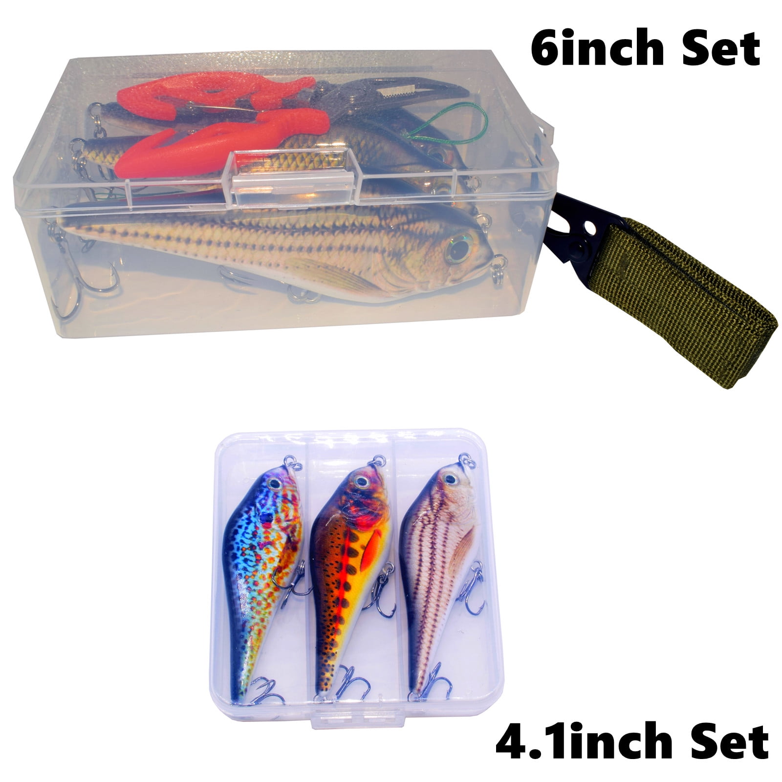 Fishing Lure Bait Swimbait Jerkbait 4.1inch 6inch Minow Fishhook Crankbait Muskie Bass Trout Lure  Fishing Tackle