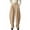 Khaki, variant on Risckoth Women's High Waist Pleated Barrel Suit Pants, Solid Business Casual Tapered Trousers S-2XL