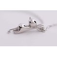 thumbnail image 3 of Collar con colgante liso de gato 3D WEIHJMXG Cadena de 18 pulgadas, 3 of 5