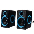 thumbnail image 2 of 2 Pcs Mini Haut-Parleurs d'Ordinateur Bleus Design Compact pour Lecture Sonore à Domicile Ou au Bureau, 2 of 8