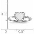 thumbnail image 5 of 14k White Gold 6.0x6.5mm Open Back Heart Signet Ring - Ring Size 6.0, 5 of 8