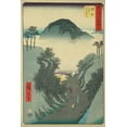 thumbnail image 2 of Hiroshige, Ando 11x14 Black Ornate Wood Framed with Double Matting Museum Art Print Titled - Okabe, 1855, 2 of 4