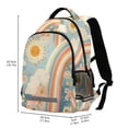 thumbnail image 2 of FORMRS Kids School Backpack Elementary Student Unisex Travel Bookbag with Reflective Stripes, Beige Rainbow Clouds, 2 of 7