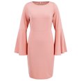 thumbnail image 3 of Women's Formal Dress Long Sleeve Split Sleeve Bodycon Dress Elegant Round Neck Party Work Dress plus Size Short Formal Dresses Evening Dresses Formal Woman Dresses Long Evening Gowns for Women Fancy, 3 of 7