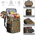 thumbnail image 5 of Travel Cooler Bag - Black Toy Like Dinosaurs Pattern Camping Beer Cooler Backpack with Bottle Opener- Waterproof Insulated Picnic Backpacks - Cooler Bag for Beach, 5 of 6