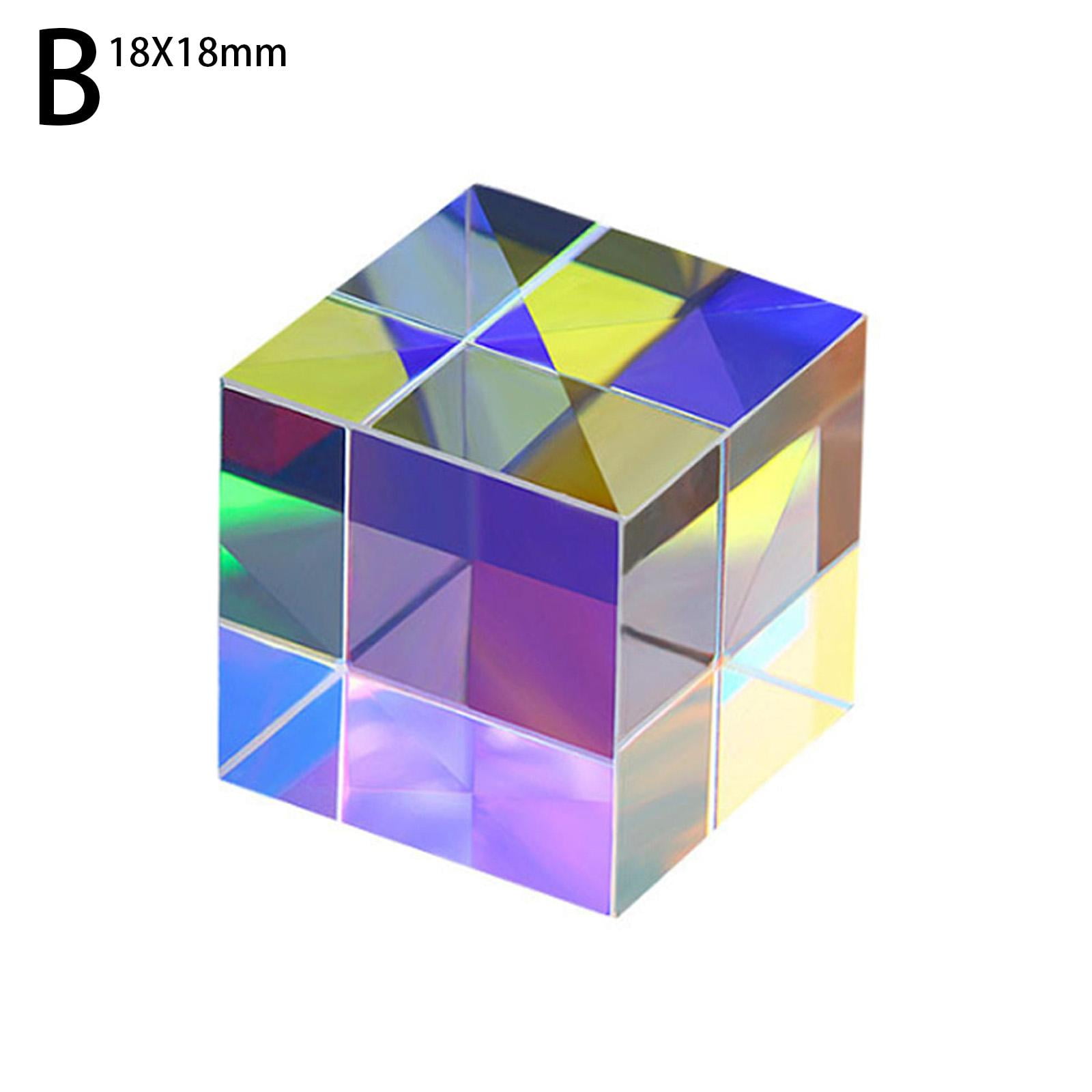 DFGDFG 24-sided K9 glass lens cube transparent optical photography display  prism crystal X-cube prism paper weight home decoration gift (size: 4 x 4 x  6 cm) : : Electronics & Photo