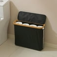 thumbnail image 2 of Wosthever Cubierta de tela transpirable, cesta para la ropa sucia, ligera y duradera, organización de almacenamiento de cocina Almacenamiento y organización del hogar gris, 2 of 6