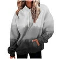 thumbnail image 2 of Women's Hoodies Casual Gradient Color Hooded Sweatshirt Fall Winter Long Sleeve Sweatshirt Loose Pullover Sweatshirts Tops, 2 of 3
