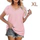 thumbnail image 4 of Sonducket Camiseta de algodón para mujer, camiseta holgada de encaje de Color sólido, Top de verano para viajes, vacaciones en la playa, deportes, Prendas para la parte del cuerpo Rosa XL Sonducket AP010362-04, 4 of 6
