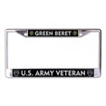 thumbnail image 1 of U.S. Army Veteran Green Beret Chrome License Plate Frame, 1 of 1