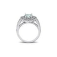 thumbnail image 4 of 1.50 Carat (Ctw) Aquamarine Heart Ring in 10K White Gold with Diamonds for Women, 4 of 6