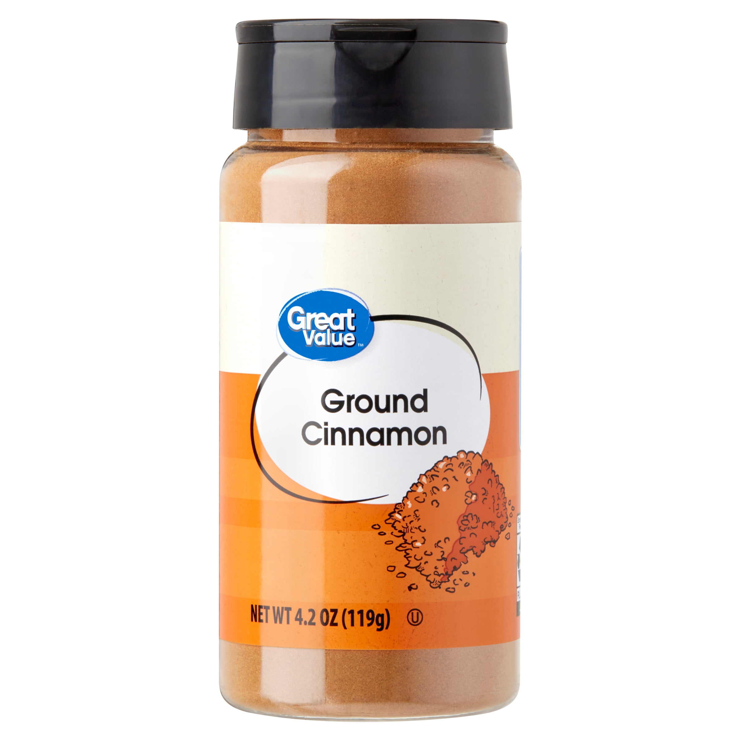 (4 pack) Great Value Ground Cinnamon, 4.2 oz