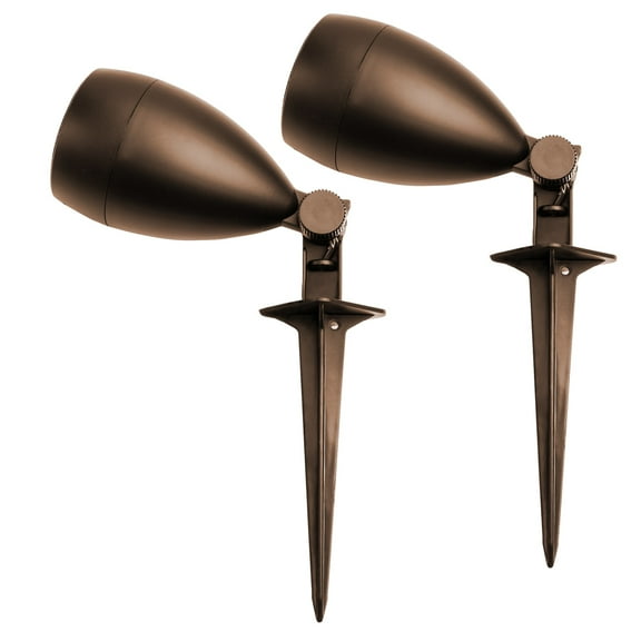 OSD LS3 3" Landscape 60W IP65-rated Outdoor Landscape Speaker Pair with Mounting Hardware, Bronze Color