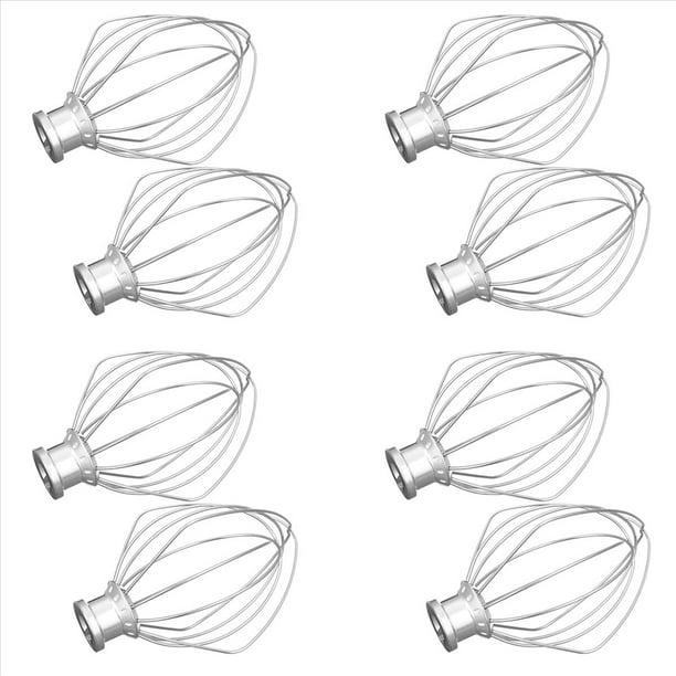 Paquete de 8 Accesorios de Mezclador de Látigo de Alambre de Acero Inoxidable para K45WW Pastel de Harina Globo Batidor Batidor de Crema de Huevo