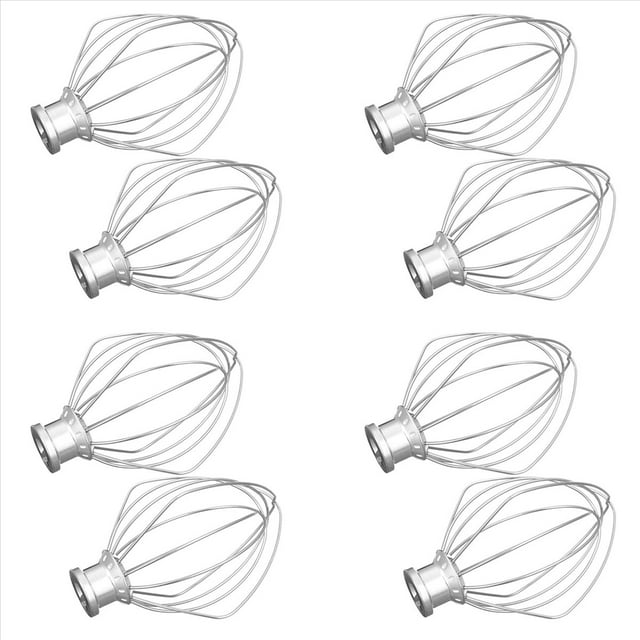 Paquete de 8 Accesorios de Mezclador de Látigo de Alambre de Acero Inoxidable para K45WW Pastel de Harina Globo Batidor Batidor de Crema de Huevo