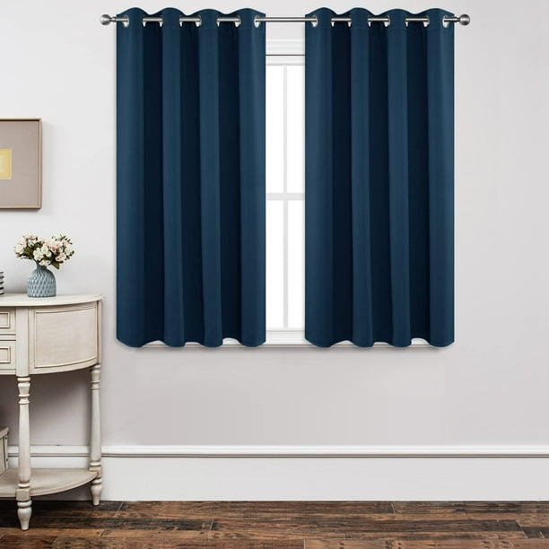 Cortinas Opacas Térmicas Joydeco 115x114cm Azul Marino