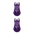 thumbnail image 2 of Minnieouse Chaleco de mujer Sexy Girls Slim Floral Tanktop Sports Camisole Beach Vacation Home Summer Top Ropa femenina Púrpura M Type1 NO1, 2 of 6