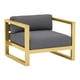 thumbnail image 1 of Sofá recto,Recepción Sofá Silla Sillón Reclinable Moderno Sala Espera,Sillón Sofá Moda Oficina con estructura de metal,Sillón Sofá Cojín Del Asiento Cómodo Al Aire Soltero de oro, 1 of 8