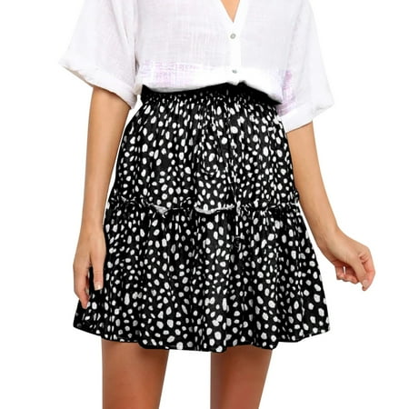 

HSMQHJWE Corset With Skirt Dorm Bed Skirt Women S Summer High Waist Ruffle Tiered Mini Skirt Floral Printed A Line Polka Dot Beach Cute Skirt Skirt Suit 12