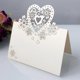 thumbnail image 1 of Table Name Place Cards Love Hearts Wedding Party Pearlescent Laser Cut Card, 1 of 2