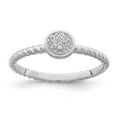 thumbnail image 1 of Sterling Silver Rhodium White Diam. Stackable Ring Size 6, 1 of 2
