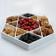 thumbnail image 3 of Bandeja de Madera con Forma de Estrella Hexagonal para Amigos, Caja de Almacenamiento de Platos de Frutas, Adornos Decorativos y Manualidades, Color Marrón, 3 of 5