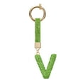 thumbnail image 1 of Uxcell Alphabet V Letter Charm Rhinestone Alphabet Charm for Jewelry Making, Light Green, 1 of 6