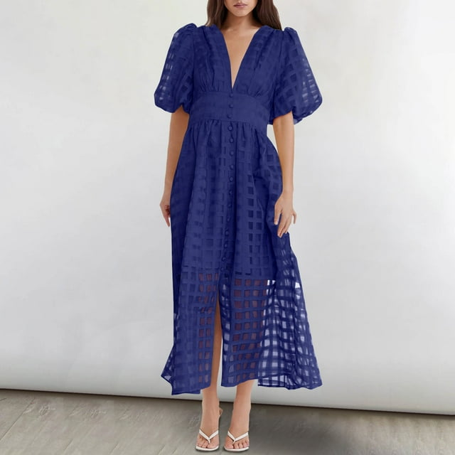 Georges Ensembles Lounge pour Femmes à Manches Longues Robe de Fête Décontractée à Manches Lanterne pour Femmes