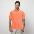 thumbnail image 2 of Yindaity Mens Golf Shirt Moisture Wicking Quick-Dry Short Sleeve Casual Polo Shirts for Men Orange,2XL, 2 of 4
