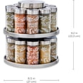 thumbnail image 2 of 20 Jar Revolving Spice Rack with Integrated Tool Caddy, Brushed Stainless Steel with Stainless Steel Caps, 2 of 7