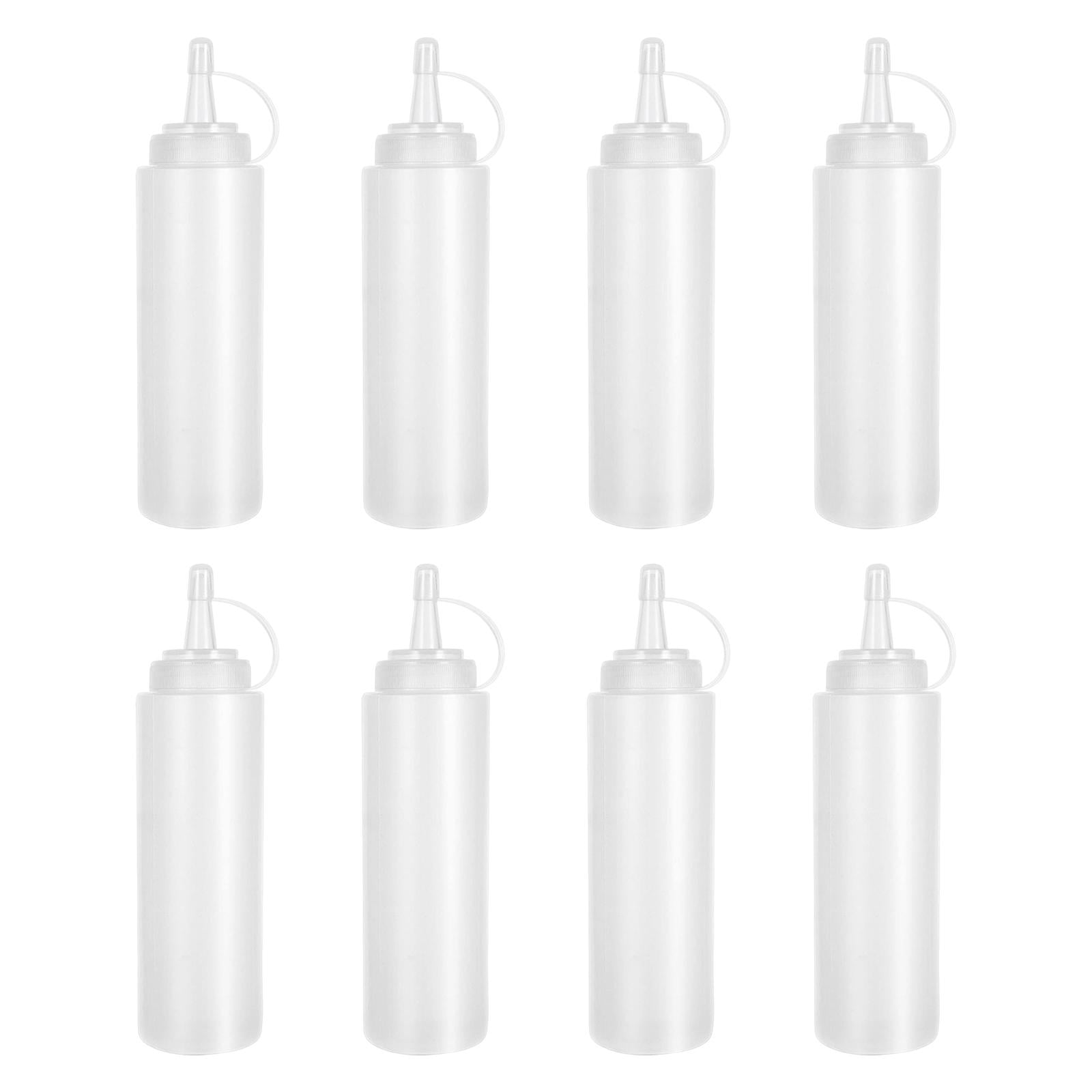 8Pcs Portable Sauce Bottles Salad Condiment Bottles 250ml for