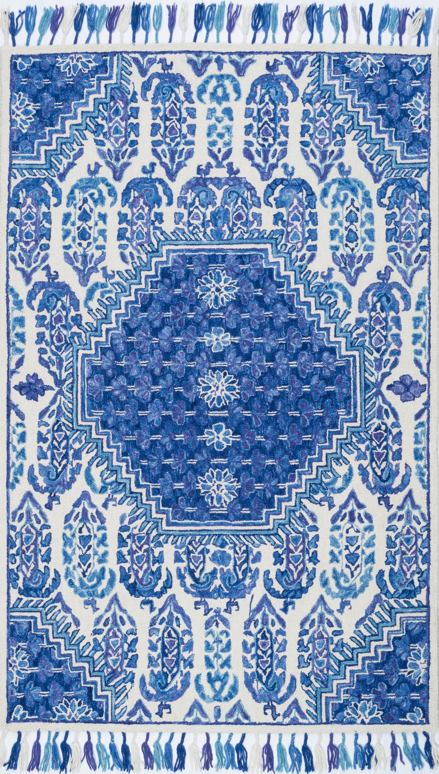 nuLOOM Spellbound Boho Wool Area Rug, 8' 6" x 11' 6", Blue