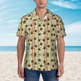 thumbnail image 4 of Sloth Brown Hawaiian Shirts For Men, Summer Short-Sleeve Relaxed-Fit Button-Down Shirts Medium, 4 of 9