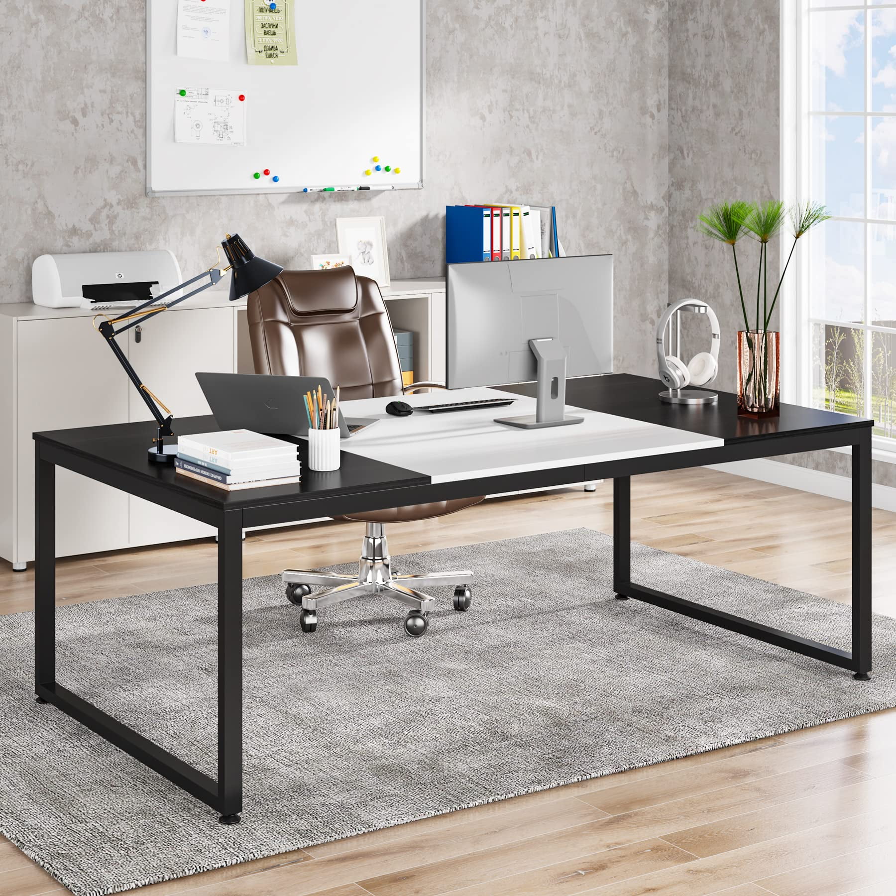 Tribesigns 70.8 Inch Executive Desk, Large Home Office Tribesigns 70.8 Inch Executive Desk, Large Home Office