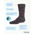 thumbnail image 3 of MeMoi Boys' Spots and Dots Ribbed Cotton Crew Socks - Boys - Male, 7-8, Dark Gray Heather, 3 of 7