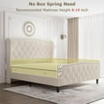 thumbnail image 6 of TEQIN Bed Frame With Storage Headboard and 4 Drawer,Tufted Full Bed Frame with Charging Station,Wood Slat,No Box Spring Needed, Easy Assembly, 6 of 7