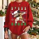 thumbnail image 2 of Camiseta de manga larga con cuello redondo para mujer a la moda, blusa holgada de Chirstmas con estampado de otoño, sudadera Fridja FKASFK587, 2 of 5