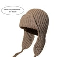 thumbnail image 6 of Tnobhg Women Knitted Hat Earflap Beanie Super Soft Solid Color Thickened Windproof Cold Weather Fashion Knitted Cap, 6 of 7