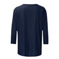 thumbnail image 5 of Krdevn Women's Casual Loose Fit 3/4 Sleeve T Shirt Soft Comfortable Daily Wear Basic Top Blouse Tee Shirt for Spring Fall Winter,Women's Tops, Tees & Blouses,Size:L, 5 of 5