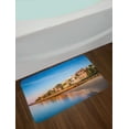 thumbnail image 2 of Charleston Bath Mat, Historic Homes of the South Carolina Atlantic Ocean Scene Illustration, Plush Bathroom Decor Mat with Non Slip Backing, 29.5" X 17.5", Multicolor, by Ambesonne, 2 of 2
