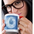 thumbnail image 2 of 3drose, a Blue Fairytale Castle in the Clouds, 15oz Two-tone Red Mug, 2 of 6