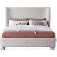 thumbnail image 3 of Meridian Furniture Penny Cream Boucle Fabric King Bed, 3 of 8