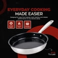 thumbnail image 4 of Alva Maestro Nonstick Stainless Steel Frying Pan 9.5" - Easy to Clean, Oven Safe and Made without Harmful Chemicals - Induction and All Stovetop Compatible with Even Heat Distribution, 4 of 9