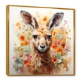 thumbnail image 2 of Designart "Colorful Kangaroo with Blooms" Animals Framed Wall Art - Traditional Colorful Kangaroo Living Room Framed Canvas Art, 2 of 6