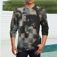 thumbnail image 2 of SGFCWSX Men Pullover Blouse Tops, Round Neck Printed T-Shirt Long Sleeve Casual Tops Black M, 2 of 5