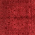thumbnail image 1 of Ahgly Company Machine Washable Indoor Square Abstract Red Modern Area Rugs, 5' Square, 1 of 4