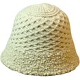 thumbnail image 2 of CoCopeaunts Knitted Bucket Hat for Women Autumn Winter Solid Color Matching Lamb Wool Brim Warm Fisherman Hat Fashionable, 2 of 8